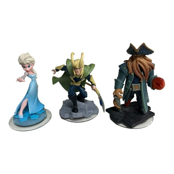 LOT OF 9 Disney and Marvel Infinity Figures Elsa Davey Jones Hiro Thor Loki‎ - Picture 5 of 8